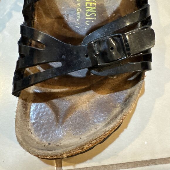BIRKENSTOCK GRANADA Black Sandal Birki Cork Comfort Slide Sz 37 - Picture 2 of 11